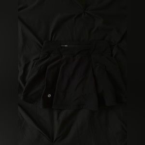 LuLuLemon Black mini skirt with shorts under